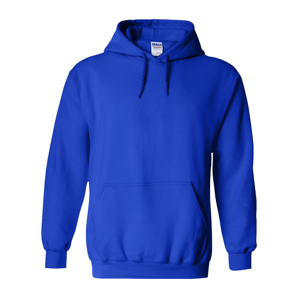 Sweat à capuche bleu royal personnalisé avec impression vinyle - CREAZESTE